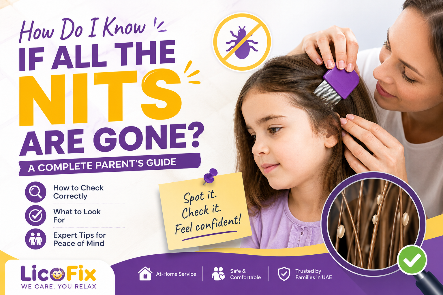 How do I know if all the nits are gone